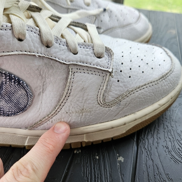 Nike Dunk Low Washed Denim Mens Size 14 FN6881-100 - Picture 4 of 14